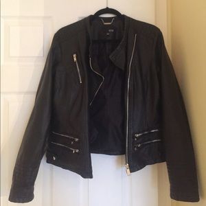 Black leather jacket